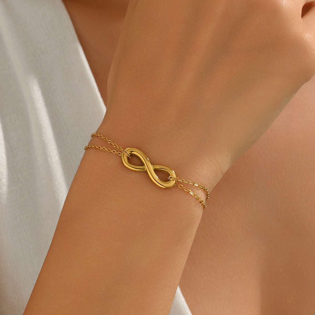 Infinity Double-Strand Link Bracelet