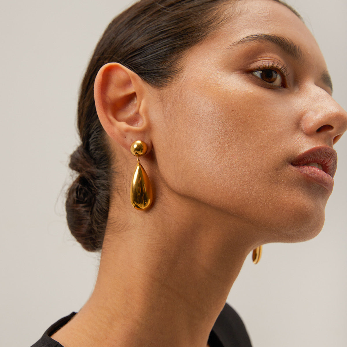Sculptural Teardrop Drop Earrings