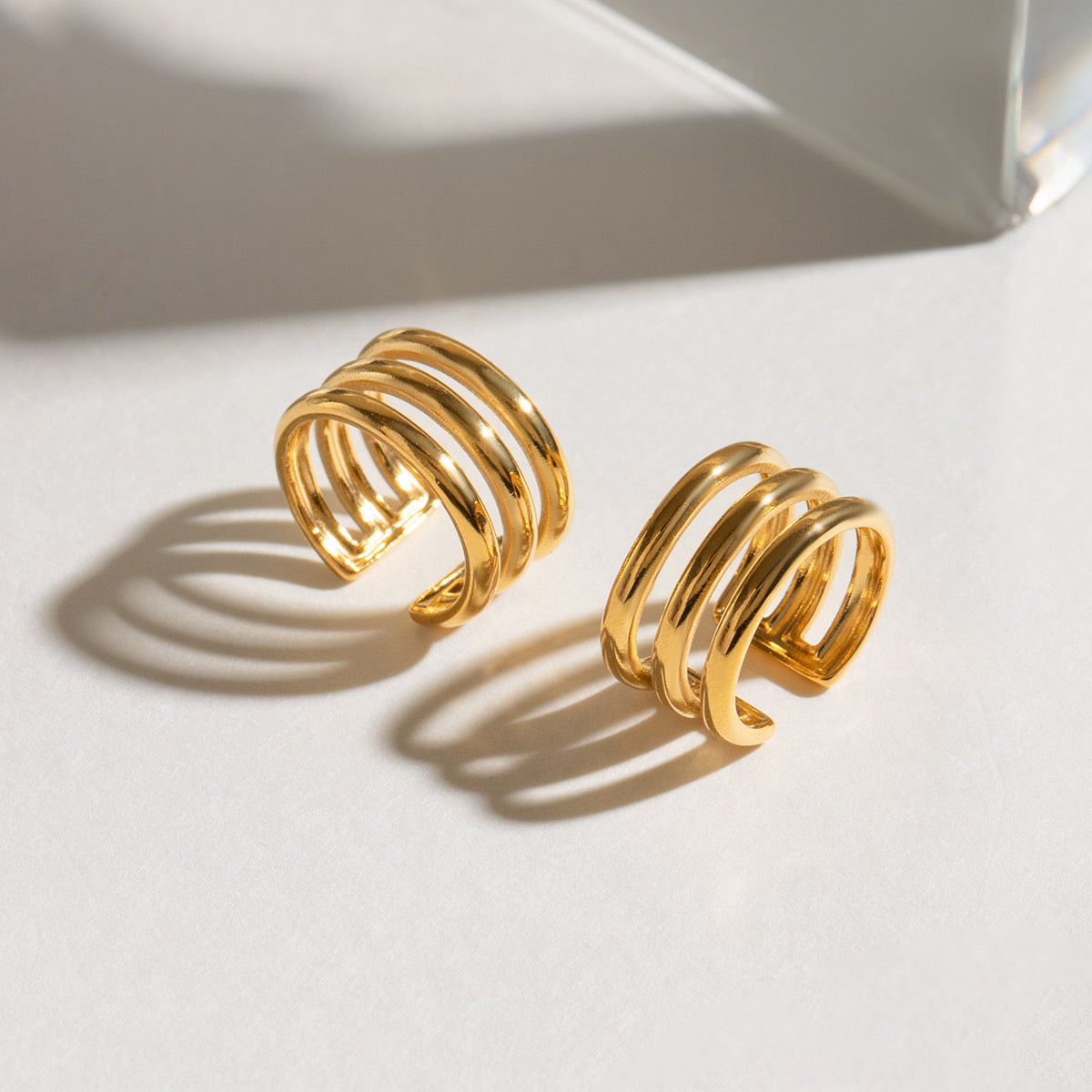 Gold Spiral Ear Cuffs