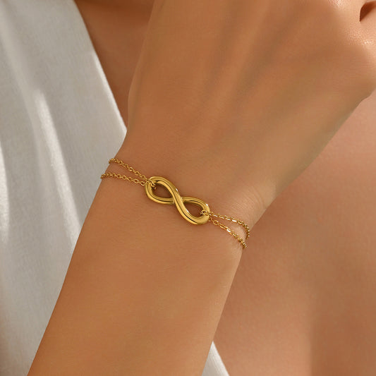Infinity Double-Strand Link Bracelet