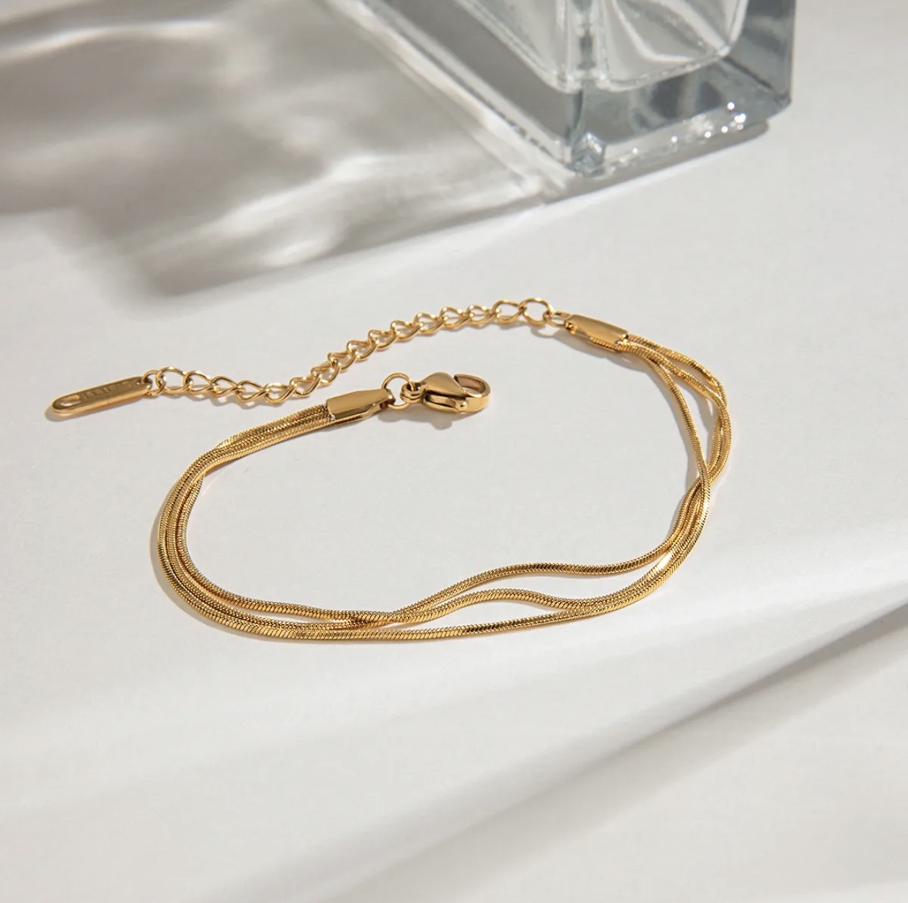 Multi Strand Layered Snake Chain Bracelet